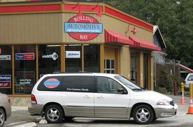 Rolling Bay Automotive's services include a free customer shuttle